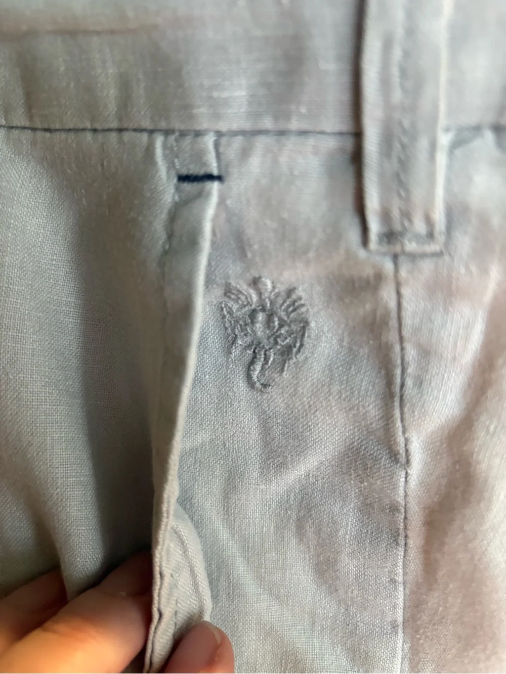 Ganesh - Men's Flat Front Linen Shorts. Size 40. Off White